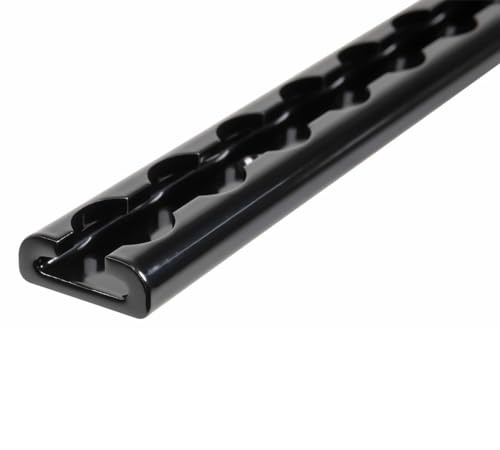 Mytee Products 2 Pack Heavy Duty Aluminum 6ft L-Track Trailer Tie Down Rail for Enclosed, Utility Trailers, Cargo Vans, Truck Beds, Securing Motorcycles, ATVs, Dirt Bikes - 2,225 lbs BS - Black