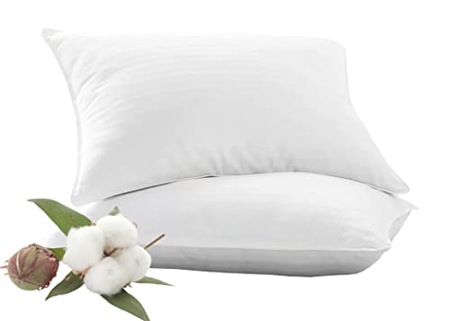Image of Toddler Travel Pillowcase Set of 2 pc 14x20 inch White Solid Baby Pillow Cover 100% Soft Egyption Cotton 500 Thread Count with Zipper Closer Decorative Pillowcase 14x20 White Solid