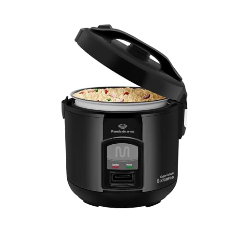 Panela de Arroz 5 Xícaras 127v 400w Preto Multi - GO003