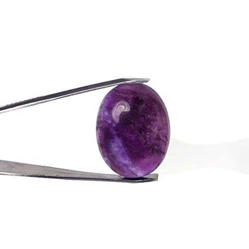 Améthyste ovale naturelle de 12,25 Ratti, une pierre violette d'exception pour bague et pendentif