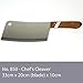 Produktbild Kiwi Hackmesser thailandisches Kochmesser Küchenmesser 165 Gramm Klinge 14 x 7cm ungeschliffener Holzgriff Edelstahl rostfrei