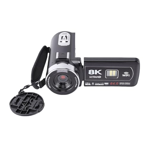 Caméra Vidéo 8K Ultra HD Caméscope Tactile 64 MP Haute Définition