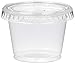 Reditainer - Plastic Disposable Portion Cups - The Souffle Cup (1 Ounce, Package of 100 Cups With Lids)