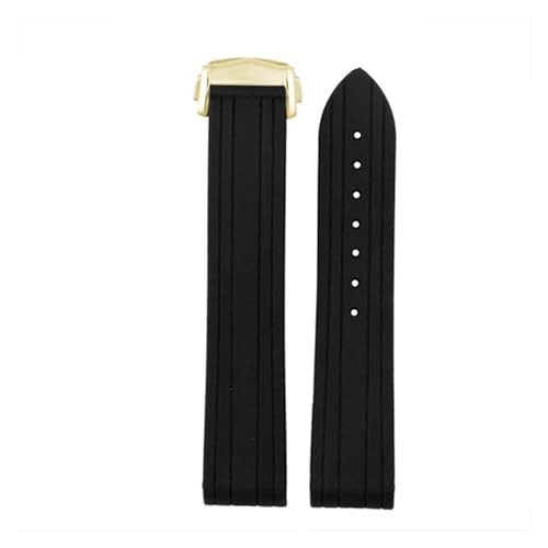 Correa de silicona para reloj Omega Seamaster 300 con hebilla plegable de seguridad flexible