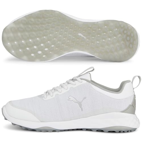 Puma Fusion Pro, Zapatos De Golf Hombre, Puma White Puma Silver Flat Light Gray, 40.5 Eu Puma Fusion Pro, Zapatos De Golf Hombre, Puma White Puma Silver Flat Light Gray, 40.5 Eu