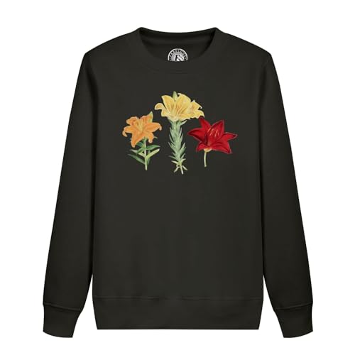 Sweat enfant illustration botanique ancienne avec imprimé floral rétro