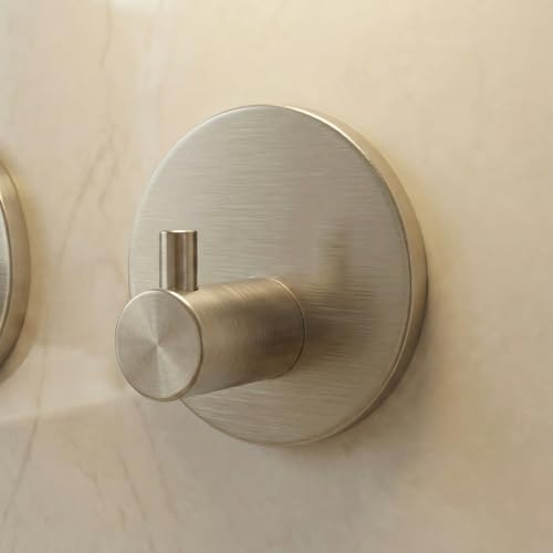 Bornoz, 4 Adet Oval Paslanmaz Çelik Banyo Askısı Yapışkanlı/Askısı/Havlu Askısı/Lif Askı/Havluluk Çok Amaçlı