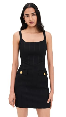 L'AGENCE Women's Helen Corset Mini Dress, Black, 0