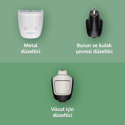 All-in-One Trimmer 5000 Series, 13'ü 1 Arada Erkek Bakım Seti, Yüz Saç Vücut, BeardSense Teknolojisi, 120 Dakika Çalışma, MG5942/15