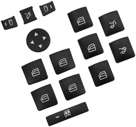 Car Air Conditioning Dash Button Sticker for Benz Classe B 2012 2013 2014 2015 2016,Radio Dash Buttons Decal Replacement Stickers Auto Interior Accessories,B-Silver