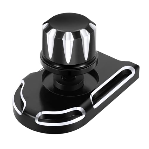 Amazicha Black Knurled Stainless Steel Screw Seat Bolt with Knob Cover Tab Compatible for Harley Davidson Touring 1996-2025