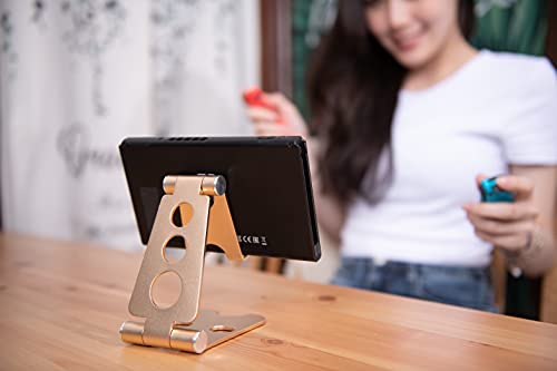 Game'nir Multi-Angle Adjustable Compact Metal Foldable Holder Stand For Nintendo Switch, Ipad, Iphone, Samsung Galaxy, Google Nexus, Switch Stand, Tablet Stand Holder, Mobile Phone Holder Stand, Pink #TOP3