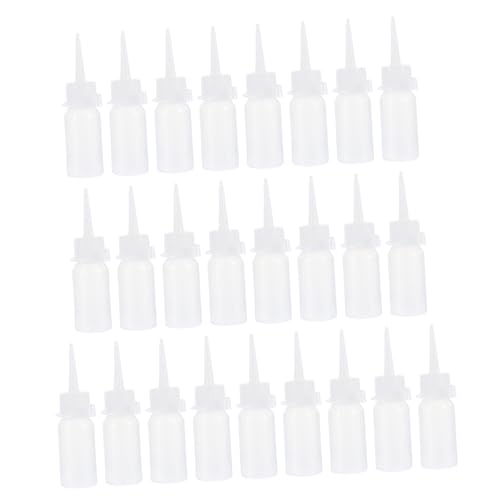 PERSELOSO 25Pcs Pointed Nozzle Oil Bottles Durable Pet Squeeze Containers for Sewing Machine Oil Glue and Crafts Applicator
