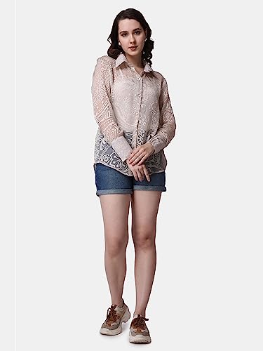 Image of POPWINGS Casual Printed Shirt for Women || Full Sleeves Comfortable Women Shirt for Summer || Regular-Fit Stylish Western Shirt for Women