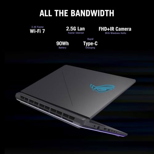 Image of ASUS ROG Strix G16 (2025) Gaming Laptop, 16 inch 16:10 FHD+ 165Hz /3ms Display, NVIDIA GeForce RTX 5060 Laptop GPU, Intel Core i9 Processor 14900HX, 16GB DDR5-5600, 1TB PCIe SSD, Wi-Fi 7, Win 11 Home