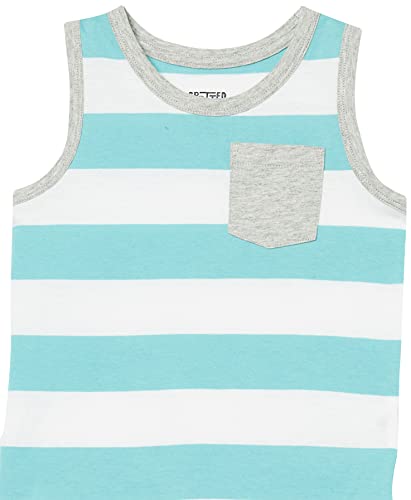 Amazon Essentials Boys' Sleeveless Tank Tops (Previously Spotted Zebra), Pack Of 4, Fun Food, X-Small #TOP1