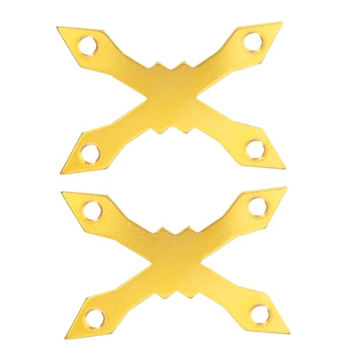 BRIGHTFUFU 2Pcs Sinking Gasket Aluminum Alloy Skateboard Deck Protector Pads for Enhanced Performance Durable Skateboard Hardware Gold Finish