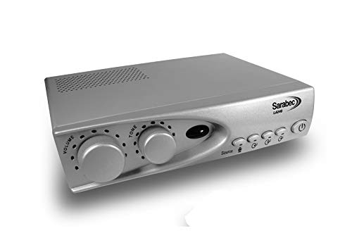 Sarabec Silver Room Loop System - Hearing Aid Loop System for TV & Audio Equipment 40m Loop Cable 3.0A Output Current 70m2 Coverage 3.5mm Jack TOSlink/Coaxial Inputs
