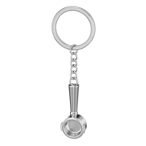 DONWOIE Coffee Tamper Keychain-Tamper Keychains Bag Charms for Women, Silver-tone