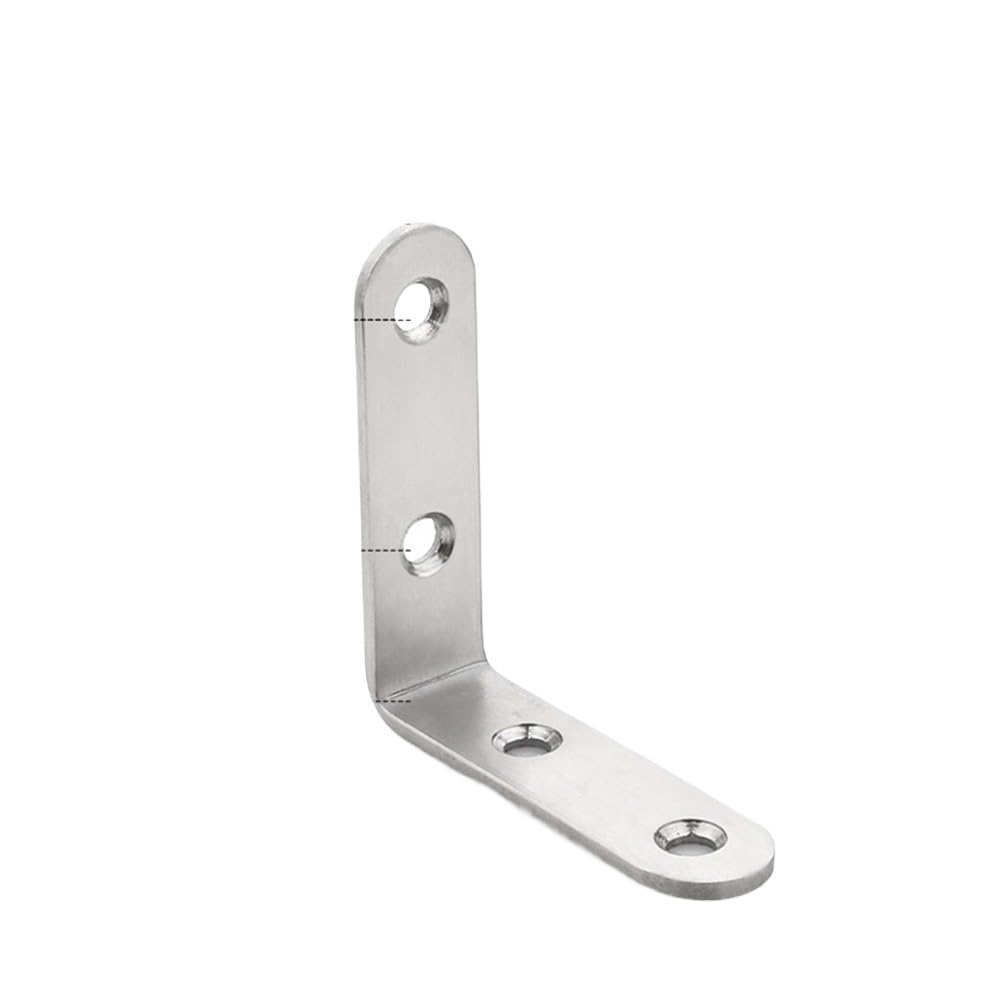 Sunrrafck One Color 5Pcs Stainless Steel Corner Bracket 90 Degree Right Angle For Wood Furniture Bedframe Cabinet L Shaped Triangular Brackets Support(65X65x19)