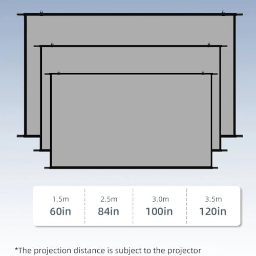 Pantalla de proyector gris anti-luz 60 pulgadas miniatura 4