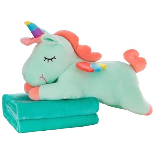 Image of GREENMONK 3-in-1 Kids Blanket and Pillow and Soft Toy