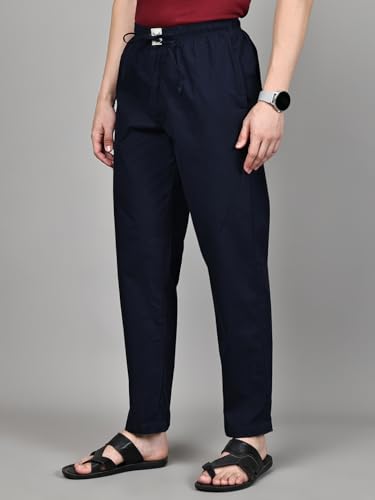 Image of Majestic Man Men Mid Rise Comfort Fit Solid Pure Cotton Casual Style Lounge Pants