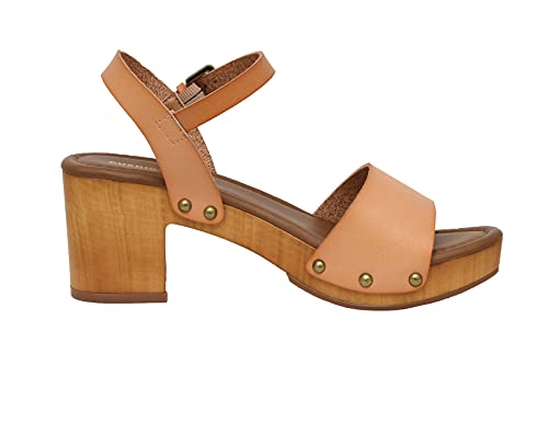CUSHIONAIRE Women's Sloan Faux Wood Sandal +Memory Foam Insole & LiteSole Technology -Wide Widths Available3