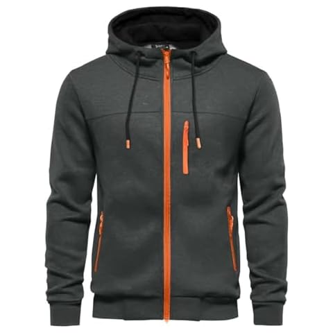 CTU Mens Hoodies Zip Up Long Sleeve Fleece Jacket Hooded Sweatshirt Cover