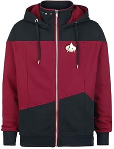 Star Trek The Next Generation Männer Kapuzenjacke rot/schwarz L