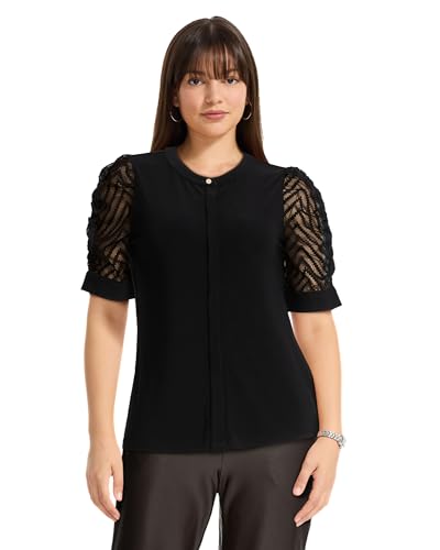 Haut à manches courtes infroissable Anne Klein à patte cachée femme