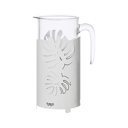 Flaschenhalter Monstera Weiß Marmor Arti & Mestieri Cover