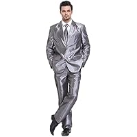 Traje de Fiesta para Hombre, Color sólido, Traje de Ocio para