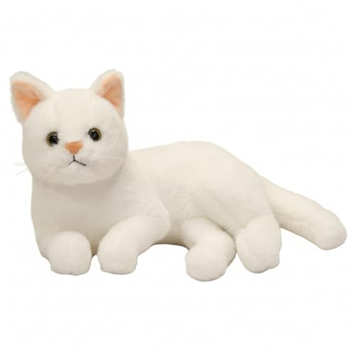 Peluche chat blanc cadeau tendresse amoureux des chats