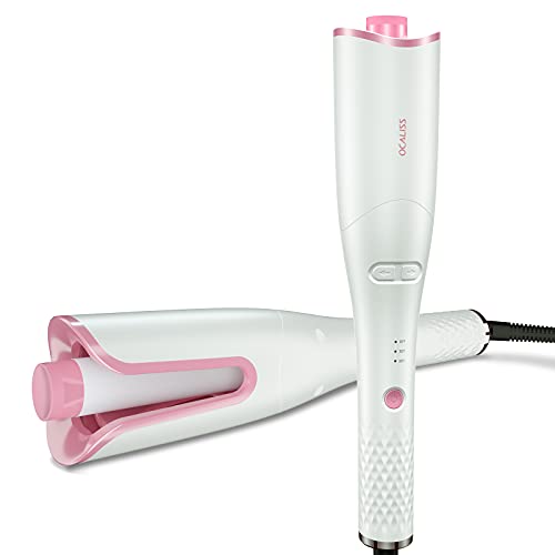 OCALISS Automatic Curling Iron, 1”Ceramic Rotating Barrel & 3 Temp Control, Dual Voltage Hair Curling Wand, Smart Anti-Stuck Sensor, Auto Shut-Off Portable Hair Curler, Fast Heating for Hair Styling