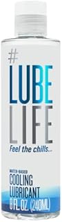 #LubeLife Water Based Cooling Personal Lubricant, 8 Ounce (240 mL) Lube for Men