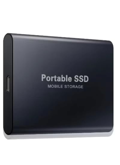 Portable Hard Drive 20TB, Mini SSD Hard Drives,Solid State External Drives,Computer Backup Drive,USB 3.1 to Type-C Support Data Storage Transfer for Windows XP PC Laptop and Mac (Black, 20.0, TB)