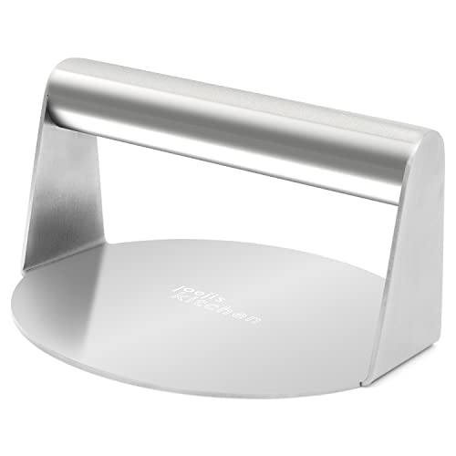 HTRTRR Burgerpresse Edelstahl 304 - Antihaft Presse Mit 14cm Durchmesser