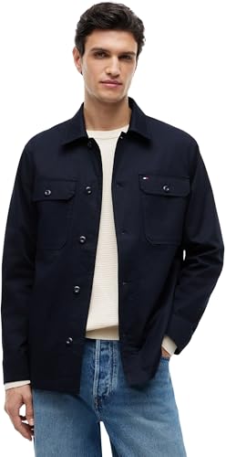 Surchemise Tommy Hilfiger homme veste coton mélangé Mw0mw43471 blouson léger