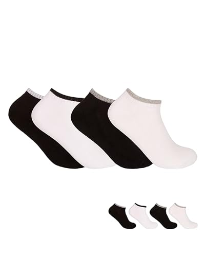 Hendam Soxi Pack Of 4 Pairs, Men Half Cushioned Low Cut Ankle Cotton Socks #TOP2