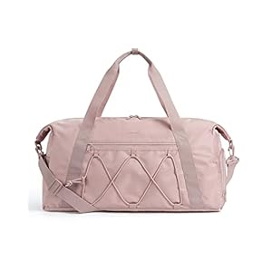 BAGSMART Gym Bag for Women, Weekender Travel Bag With Shoe Compartment & Wet Pocket, Carry On Sports Travel Duffel Bag, Water Resistant Sports Gym Tote Bags Swimming Yoga Workout – – Pink