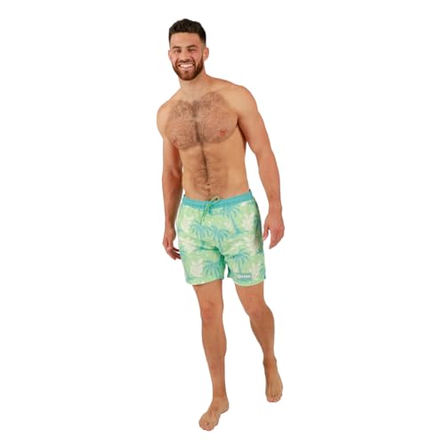 Corona Palm Trees All-Over Print Men's Green Board Shorts2
