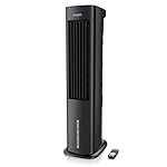 Brandson - Turmventilator mit Wasserkühlung 5 in 1 - Preisträger 2025 - Verdunstungskühler - Luftkühler - Ventilator - mobile Klimaanlage ohne Abluftschlauch - leise - 5L Wassertank