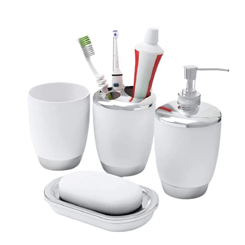 ALISSA 4PCS Plastic Bathroom Accessories Set