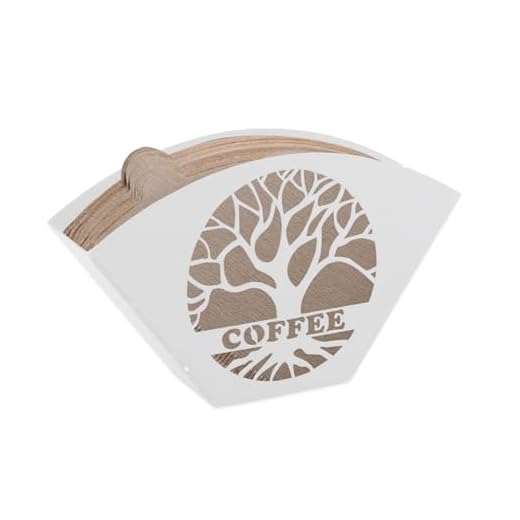 YapitHome Kaffeefilterhalter Filtertütenhalter V-Förmige Kaffeefilteraufbewahrung Kaffeefilterhalter Metall mit Baum des Lebens-Dekor für Café,Hotel, Bar,Zuhause