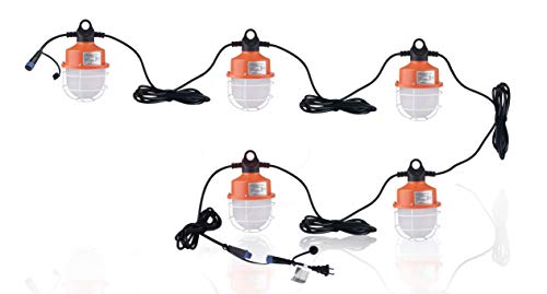Best Seller 13,00 Lumen Construction Lights - 5pcs of 20 watt Temporary Work Lighting - 100 watt LED Portable Lights - Very Long 18 Meter Cable - Connect Multiples Hottest Sale 13,00 Lumen Construction Lights - 5pcs of 20 watt Temporary Work Lighting - 100 watt LED Portable Lights - Very Long 18 Meter Cable - Connect Multiples