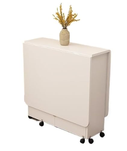 ���r���O�e�[�u�� �L�k �_�C�j���O�� �܂肽���� �L���� Tufduzo �T�C�h �H�� �L�k �L���X�^�[�t�� �L�b�`�����S�� �V���v�� ������� ���[ �����o�� �ȃX�y�[�X ���@�\ �^�t�h�D�] (120*60*77CM,�z���C�g)