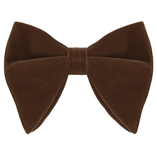 Image of Alizeal Velvet Pre-tied Adjustable Bow Tie for Men Oversize Formal Solid Tuxedo Bowtie