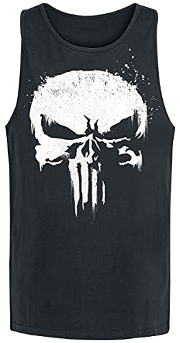 The Punisher Logo Crâne Graffiti Homme Débardeur Noir L, 100% Coton, Regular/Coupe Standard Cover