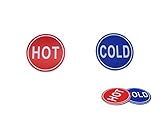 ABS Self Stick Cold Water Label Hot Water Label Hot Label Cold Label 2 Pairs